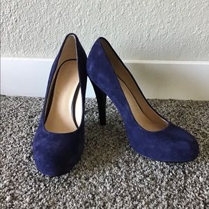 Nine West Royal Blue Suede Heels Size 6